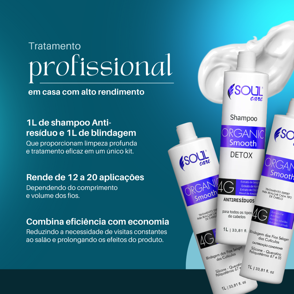 Gloss Organic Smooth - A Progressiva sem Formol Efeito Liso Absoluto