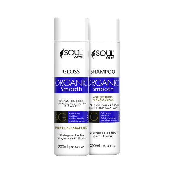 KIT SHAMPOO + GLOSS - PROGRESSIVA SEM FORMOL COM EFEITO LISO ABSOLUTO (2 unidades de 300ml)