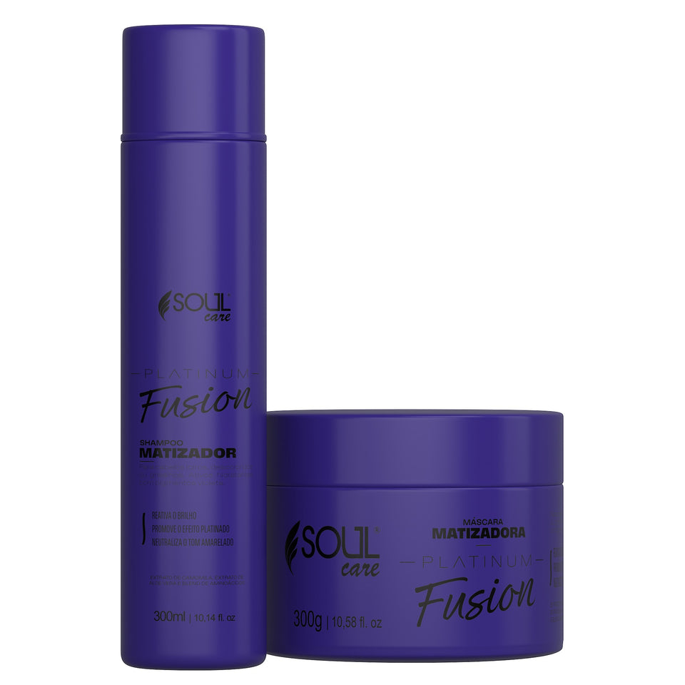 Kit Shampoo + Máscara - Evita reflexos amarelados e proporciona brilho intenso (300 Ml e 300 G)