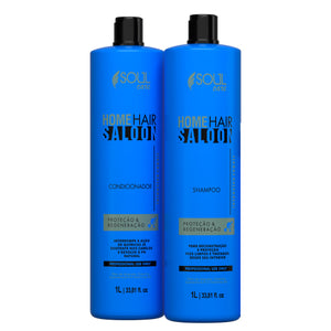 Shampoo + Condicionador de Nutrição Capilar Home Hair Saloon - Intensive Repair 1L