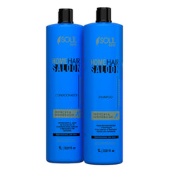 Shampoo + Condicionador de Nutrição Capilar Home Hair Saloon - Intensive Repair 1L