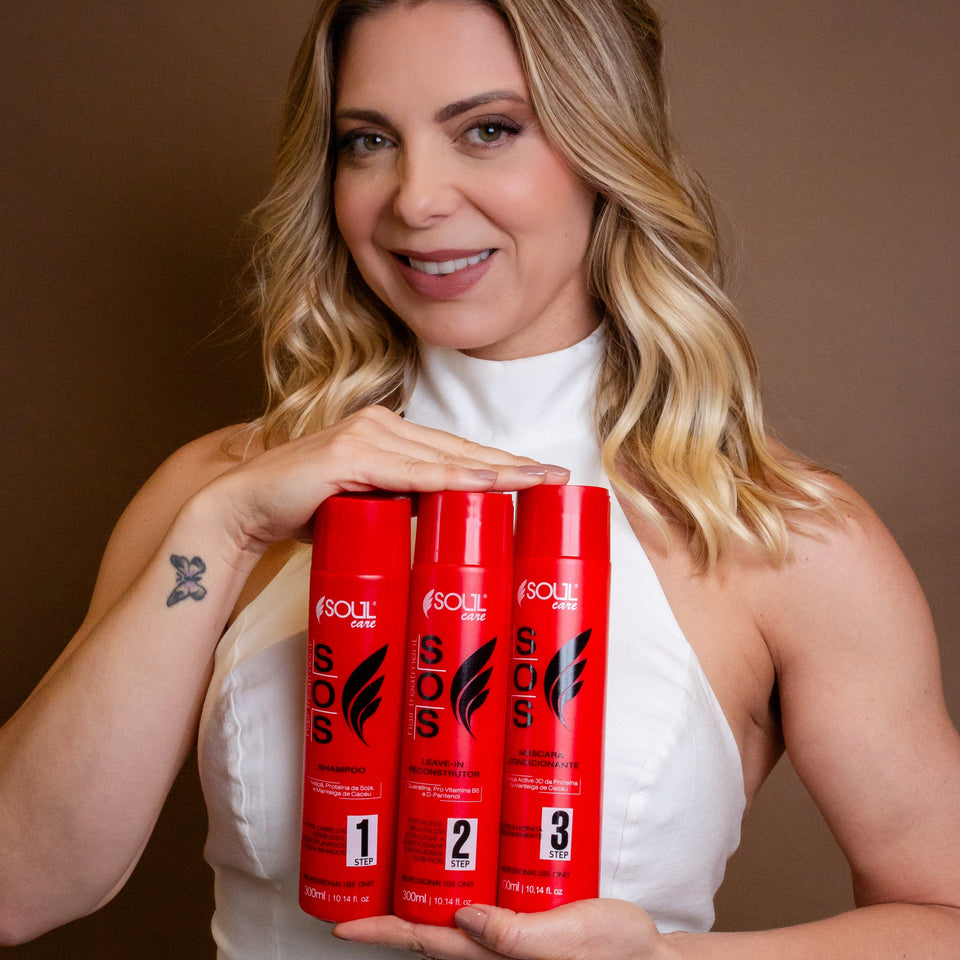Kit Shampoo + Reconstrutor + Máscara - Recuperação e hidratação para cabelos danificados (3 unidades)