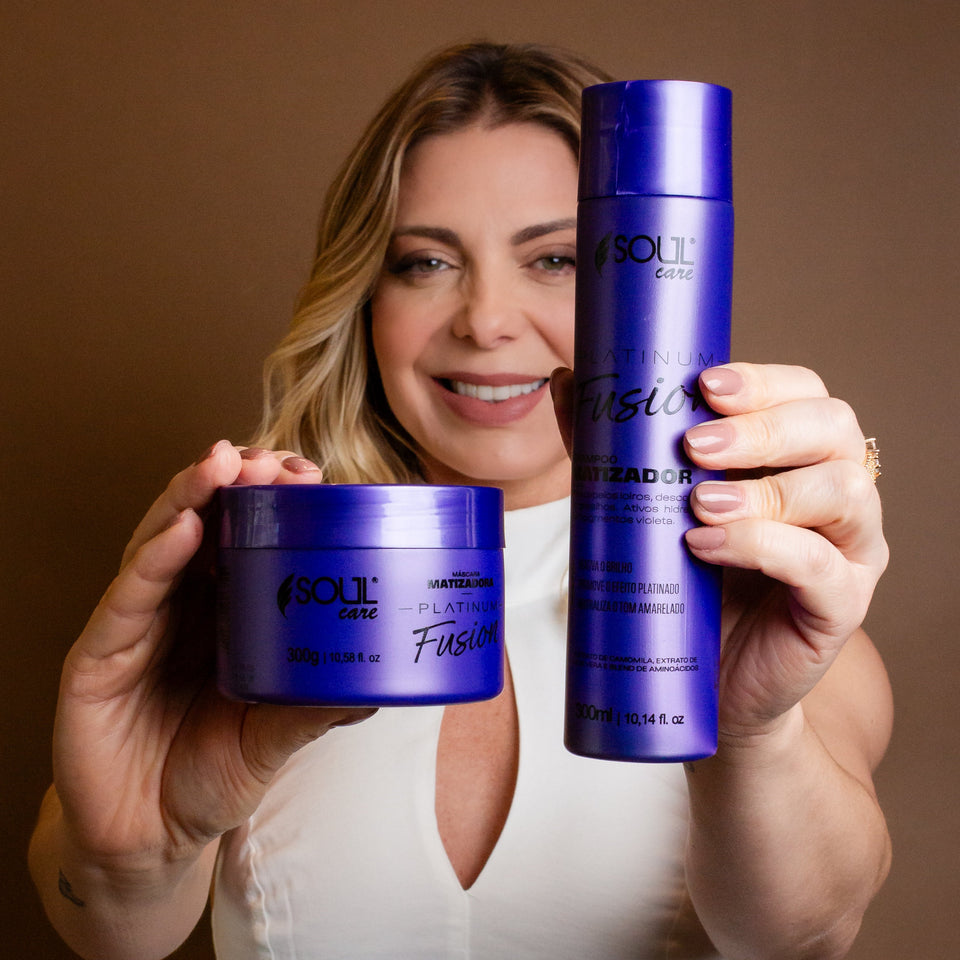 Kit Shampoo + Máscara - Evita reflexos amarelados e proporciona brilho intenso (300 Ml e 300 G)