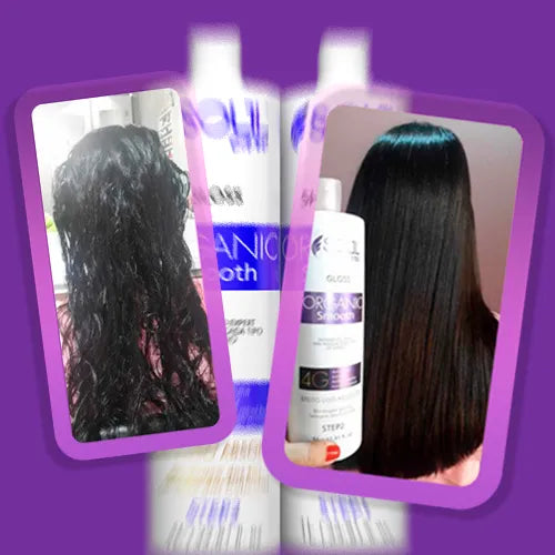 KIT SHAMPOO + GLOSS - PROGRESSIVA SEM FORMOL COM EFEITO LISO ABSOLUTO (2 unidades de 300ml)