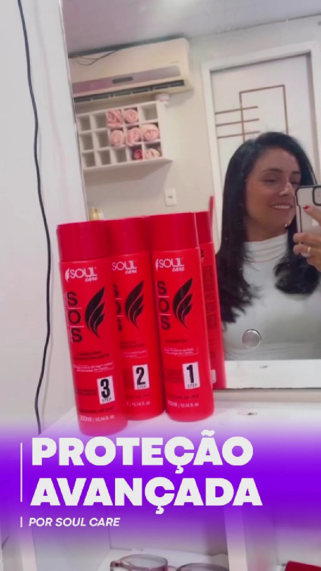 Kit Shampoo + Reconstrutor + Máscara - Recuperação e hidratação para cabelos danificados (3 unidades)